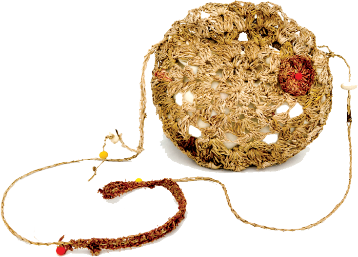 Bolsinha redonda crochê